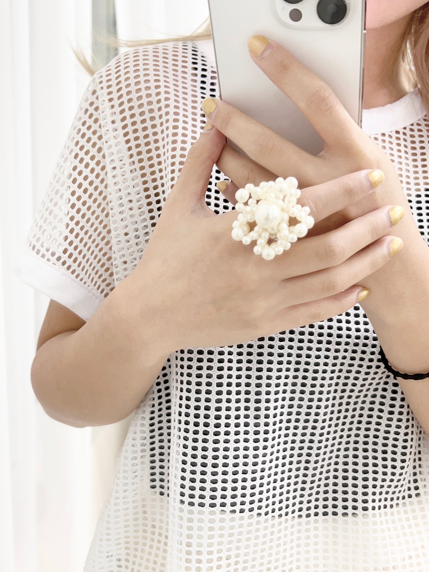 必買// 珍珠大花花RING