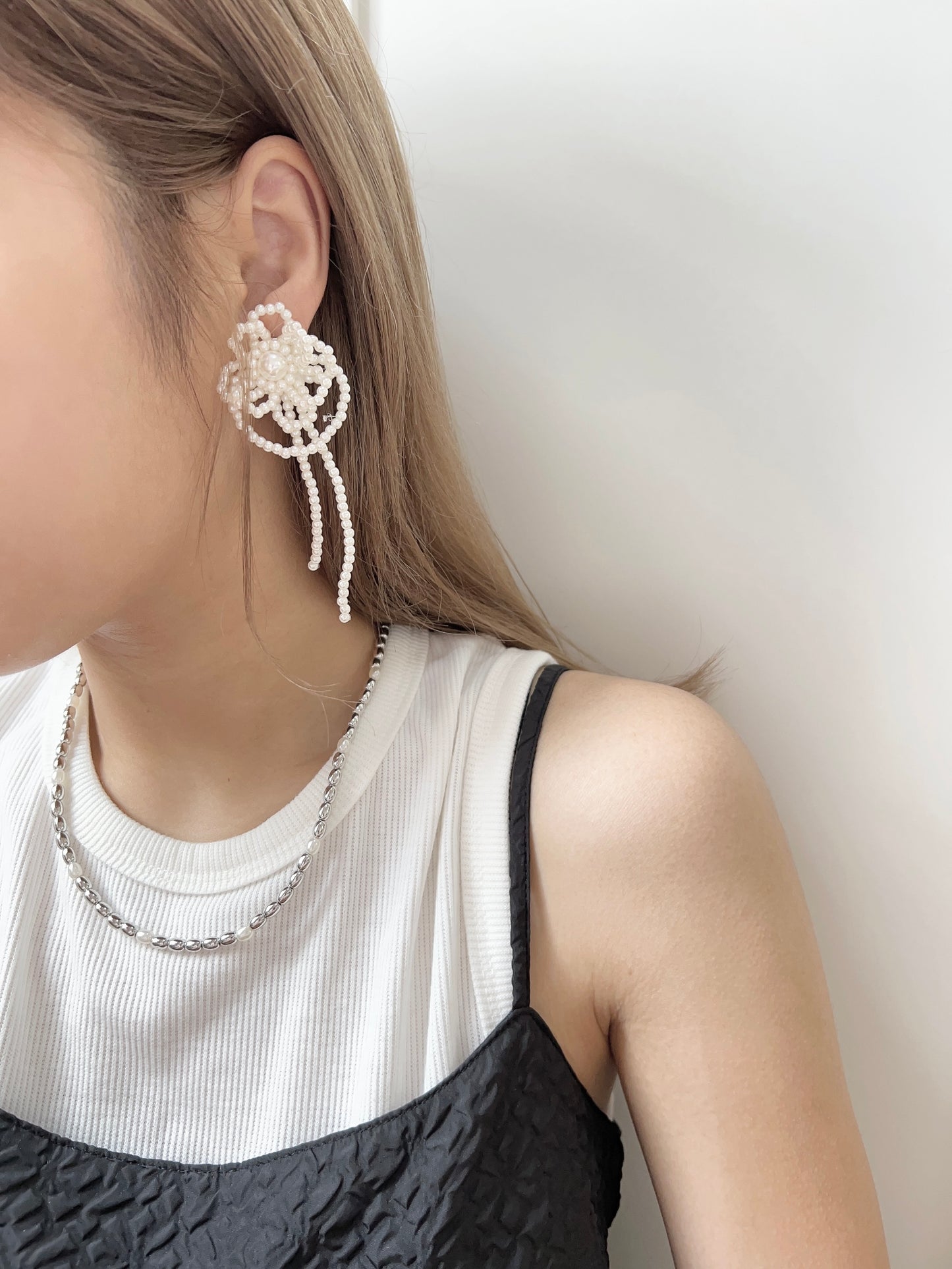 氣質珍珠花SOSO耳環