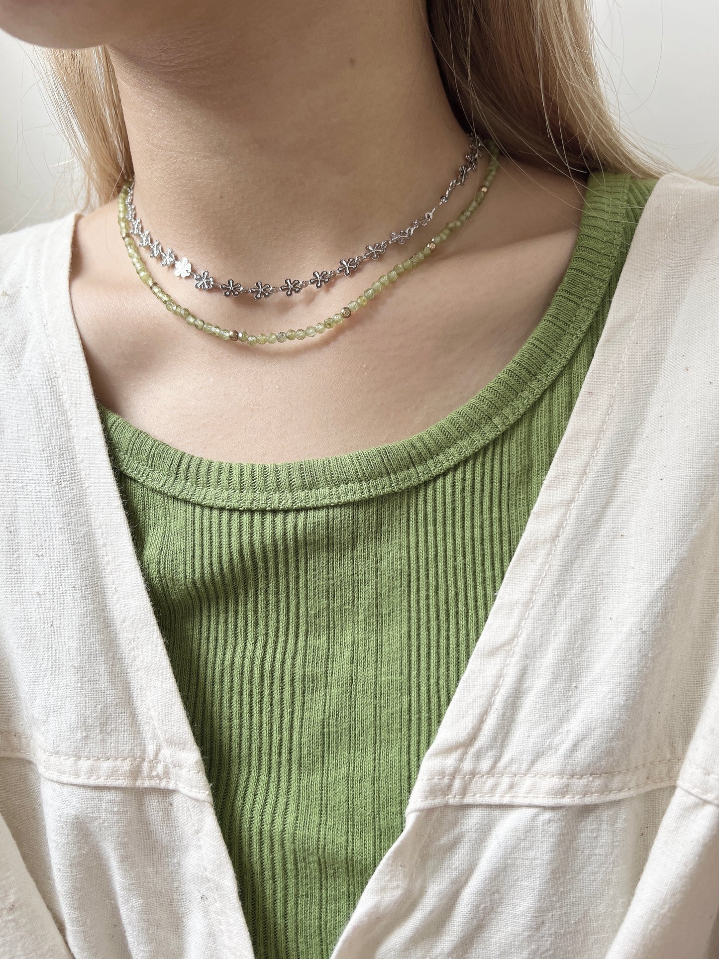 粒粒小花花頸鏈