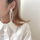 私心款 // 氣質珍珠透明花花長耳環