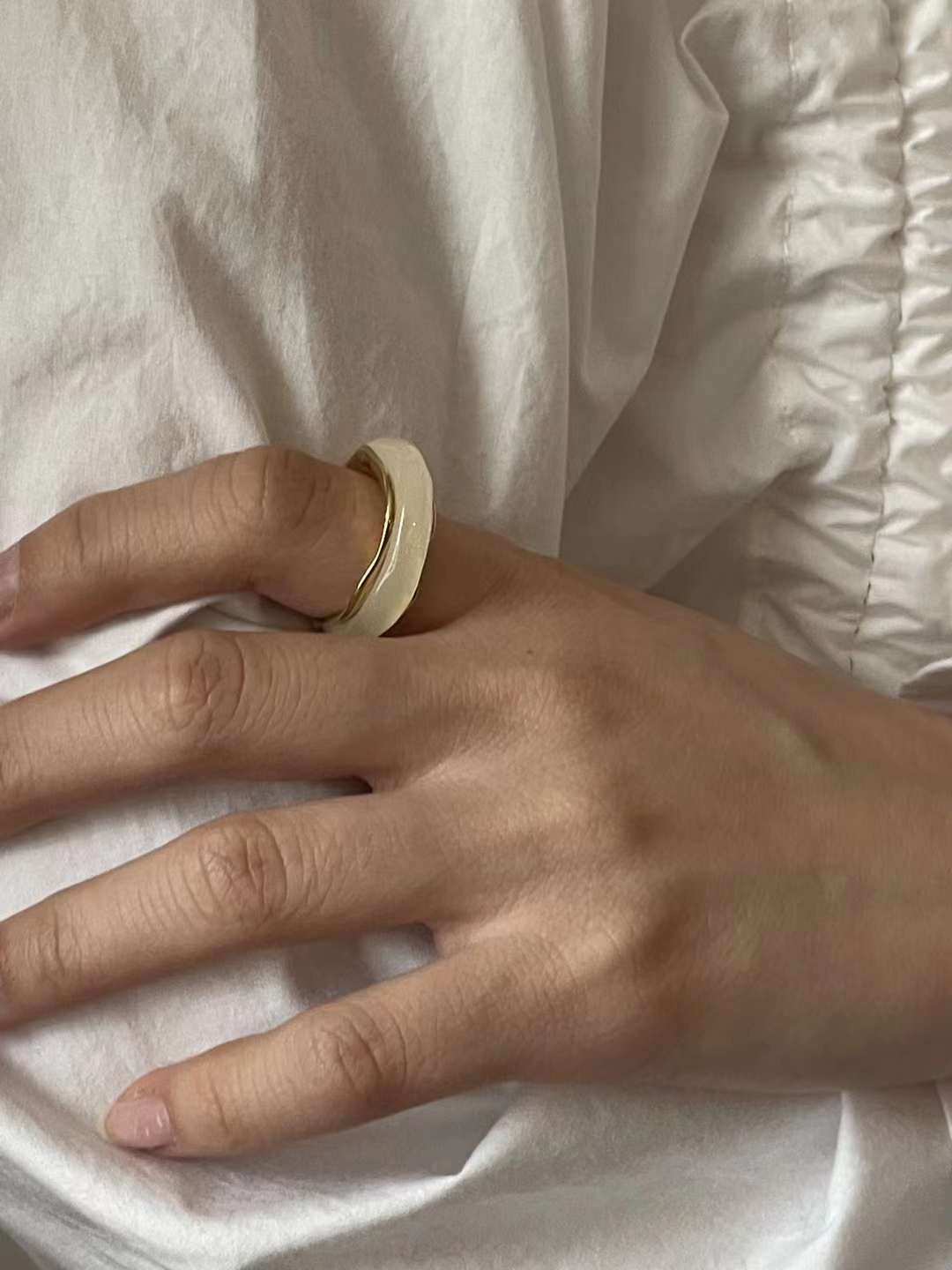 Vintage 暈染金邊RING