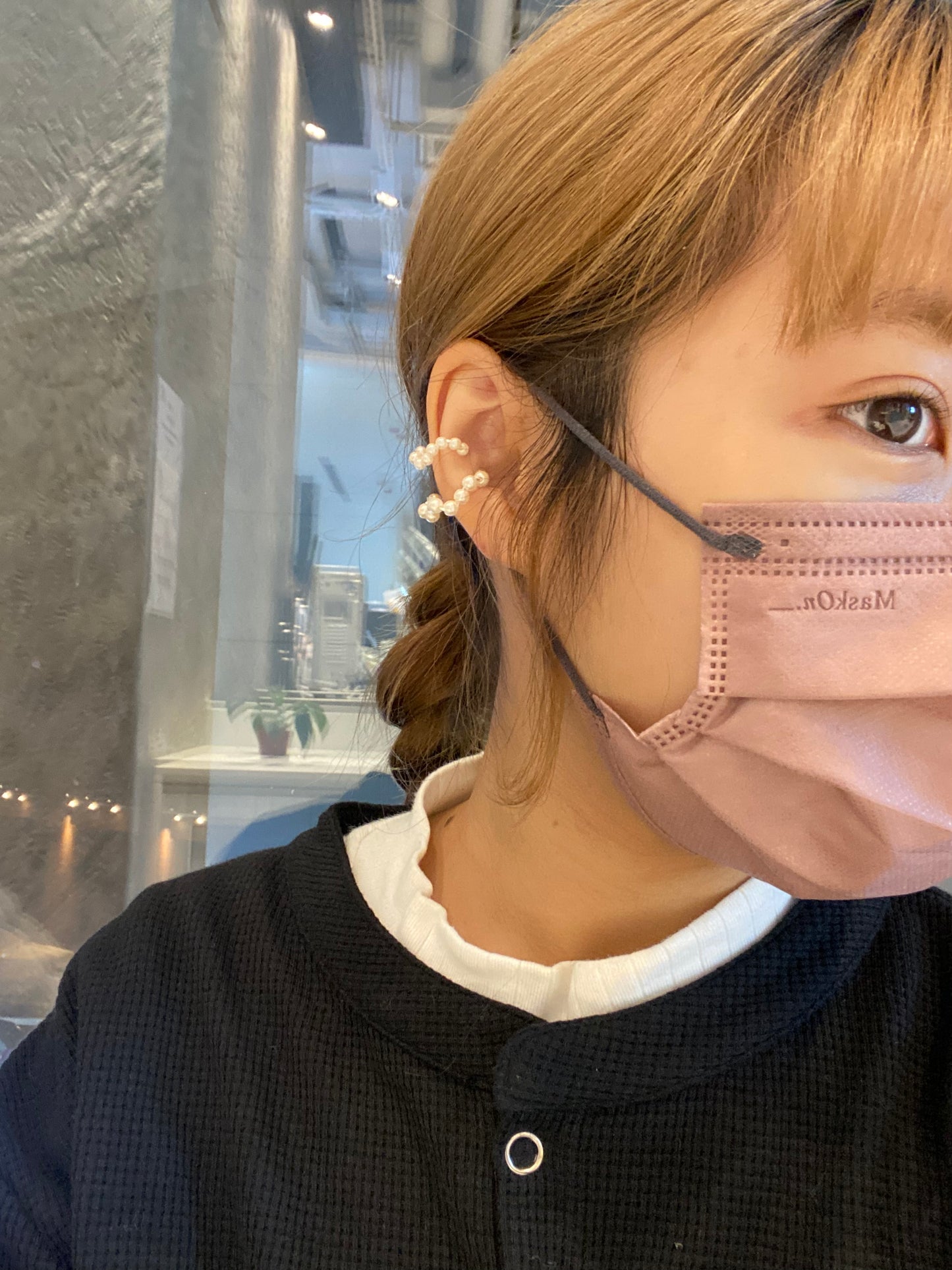 熱賣！不規則幼線珍珠EAR CUFF