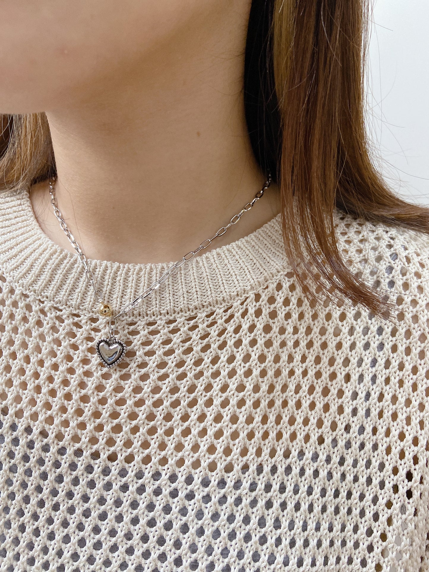 復古小心心頸鏈