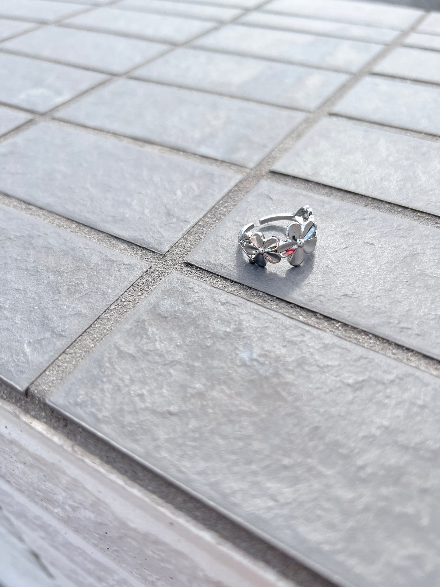 大小花花開口戒指