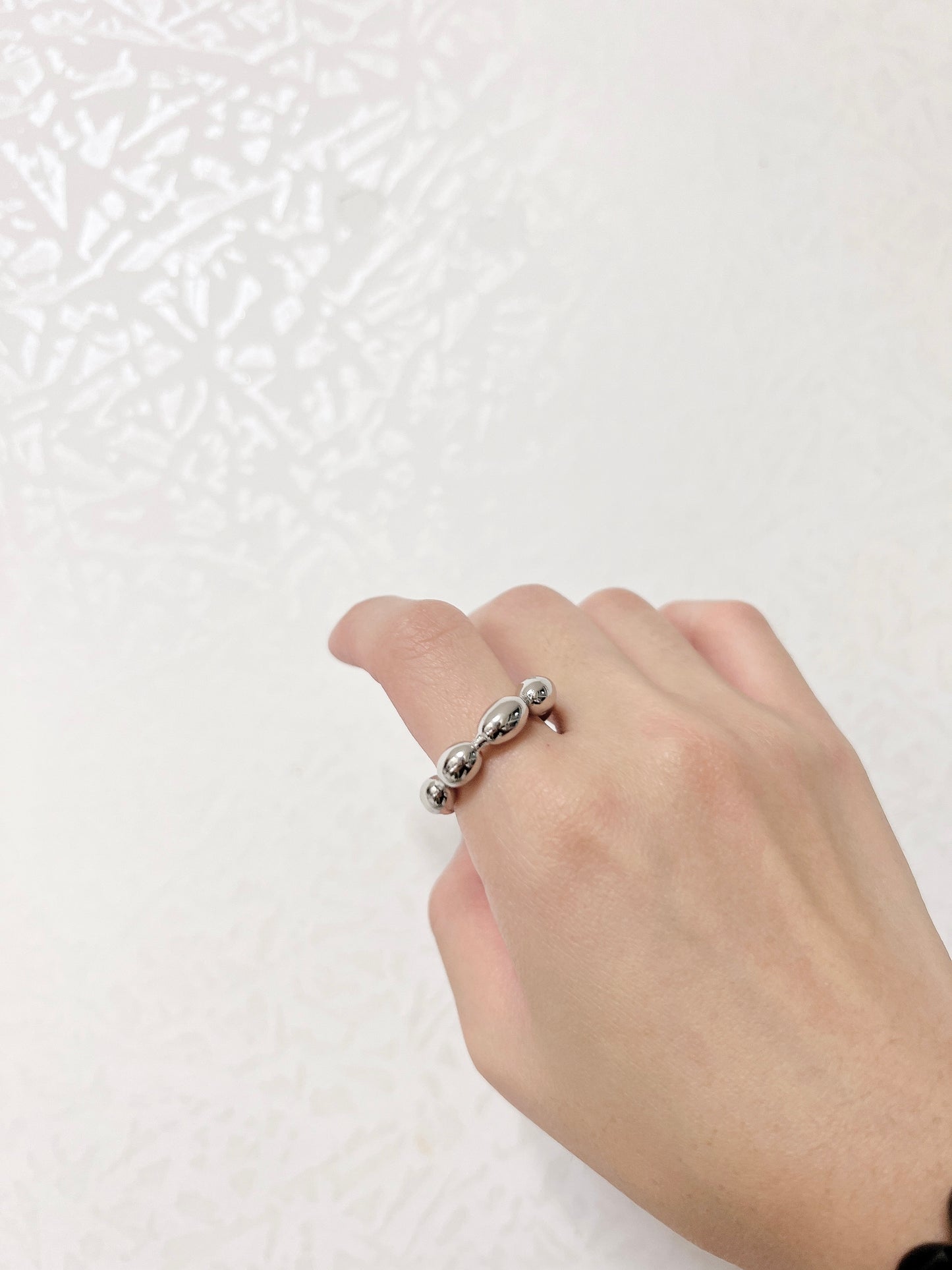 橢圓豆豆開口RING