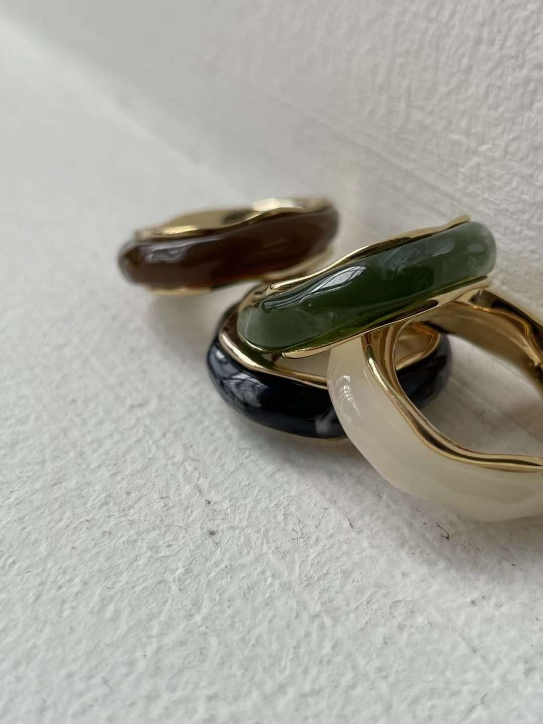 Vintage 暈染金邊RING