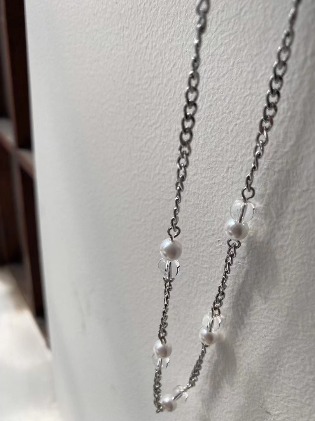 透明珍珠超好襯長頸鏈