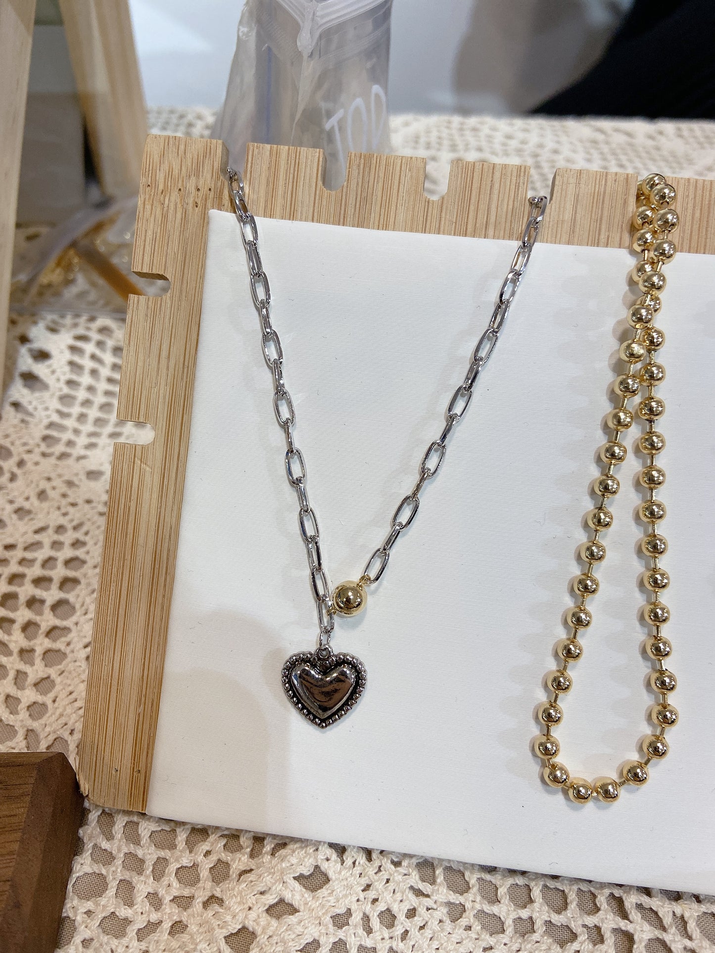 復古小心心頸鏈