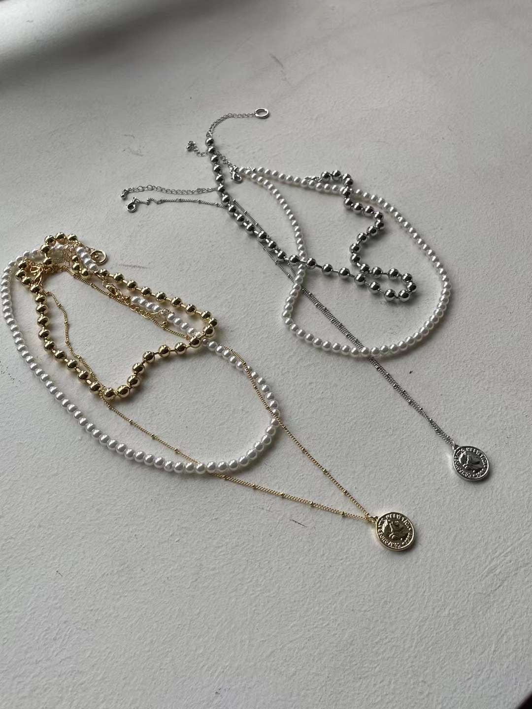 1set 3條 珍珠頸鏈SET