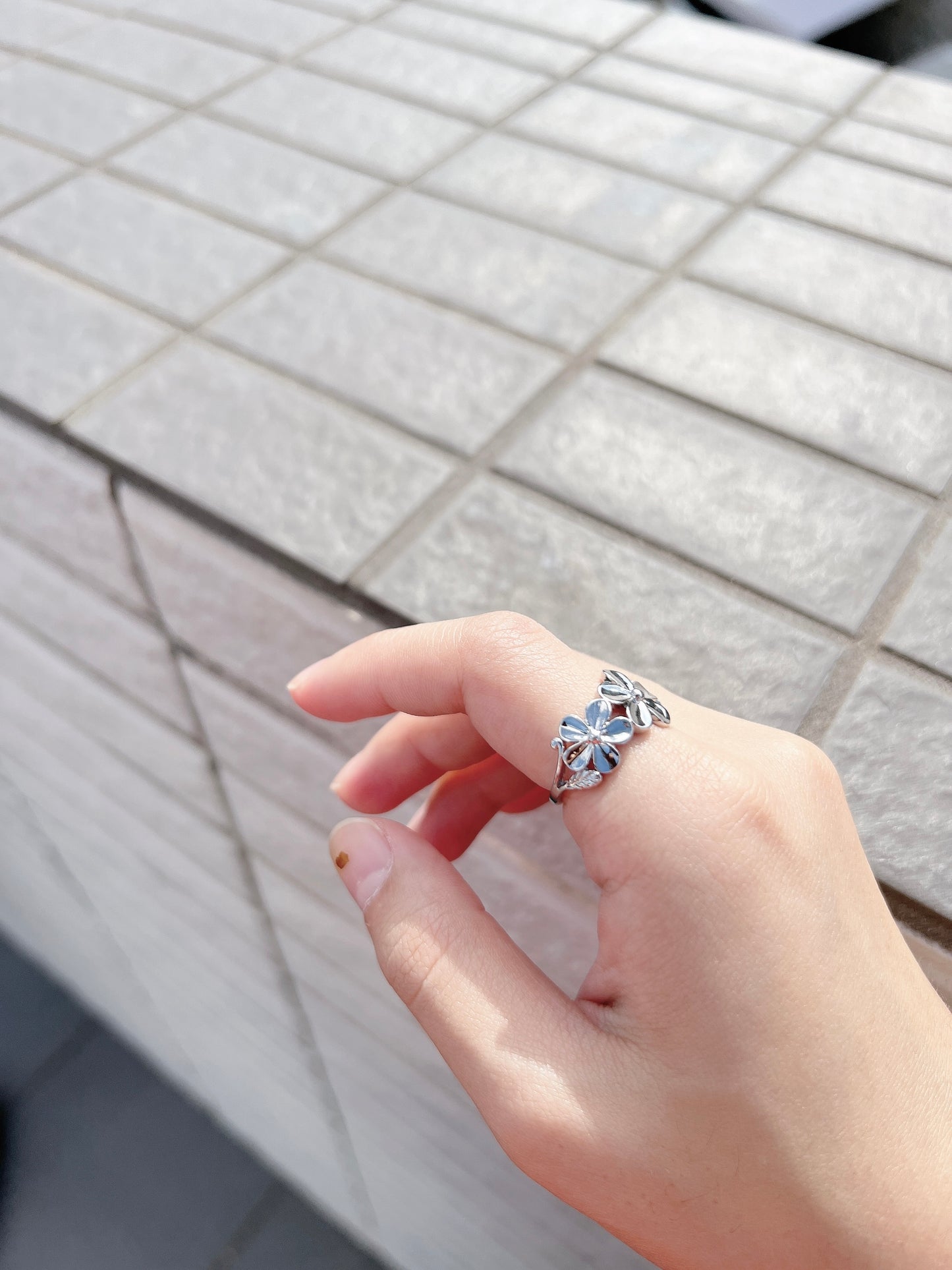 大小花花開口戒指