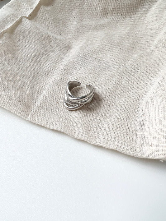 交叉不規則開口戒指