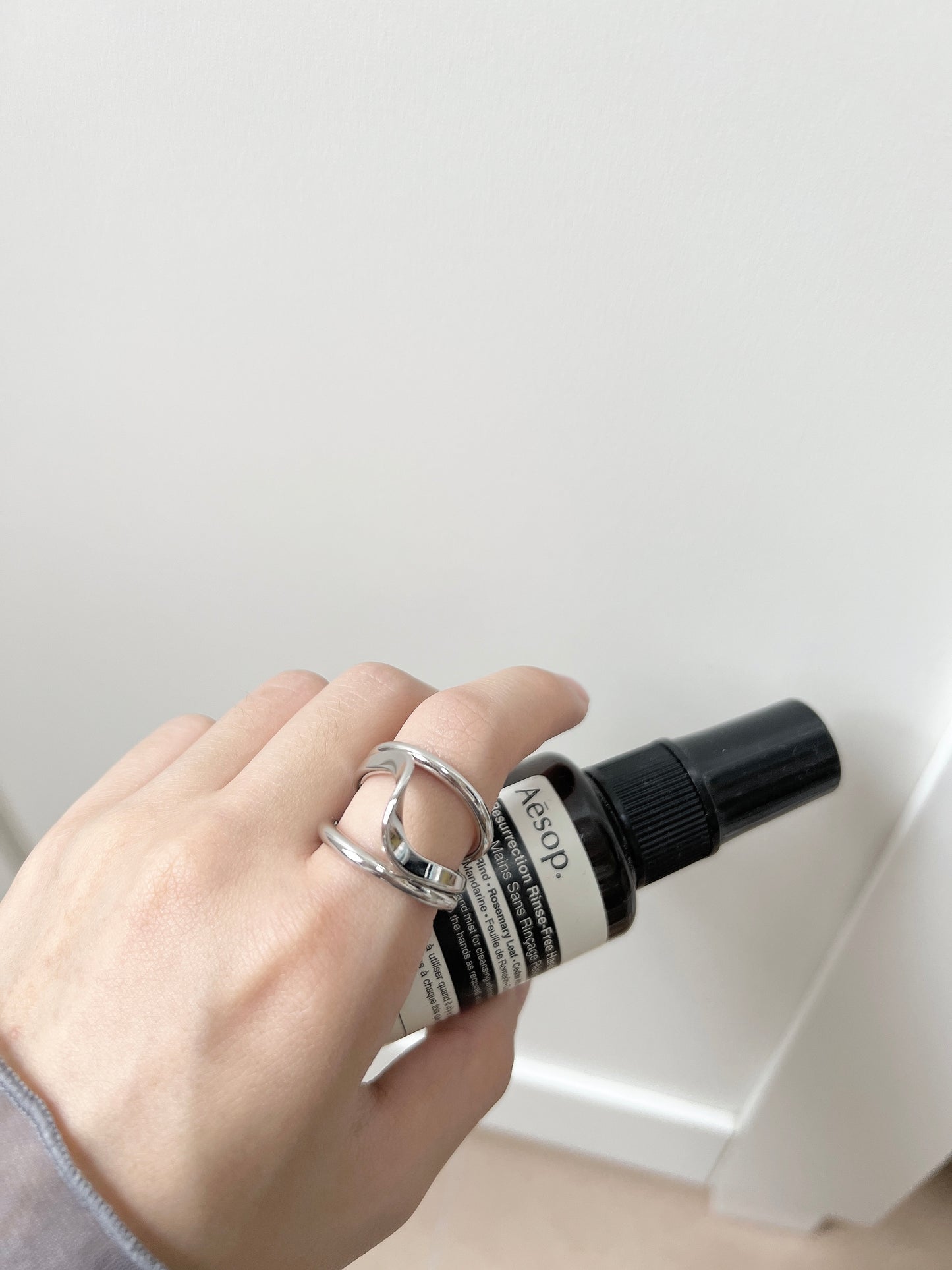 三層 S 線條戒指