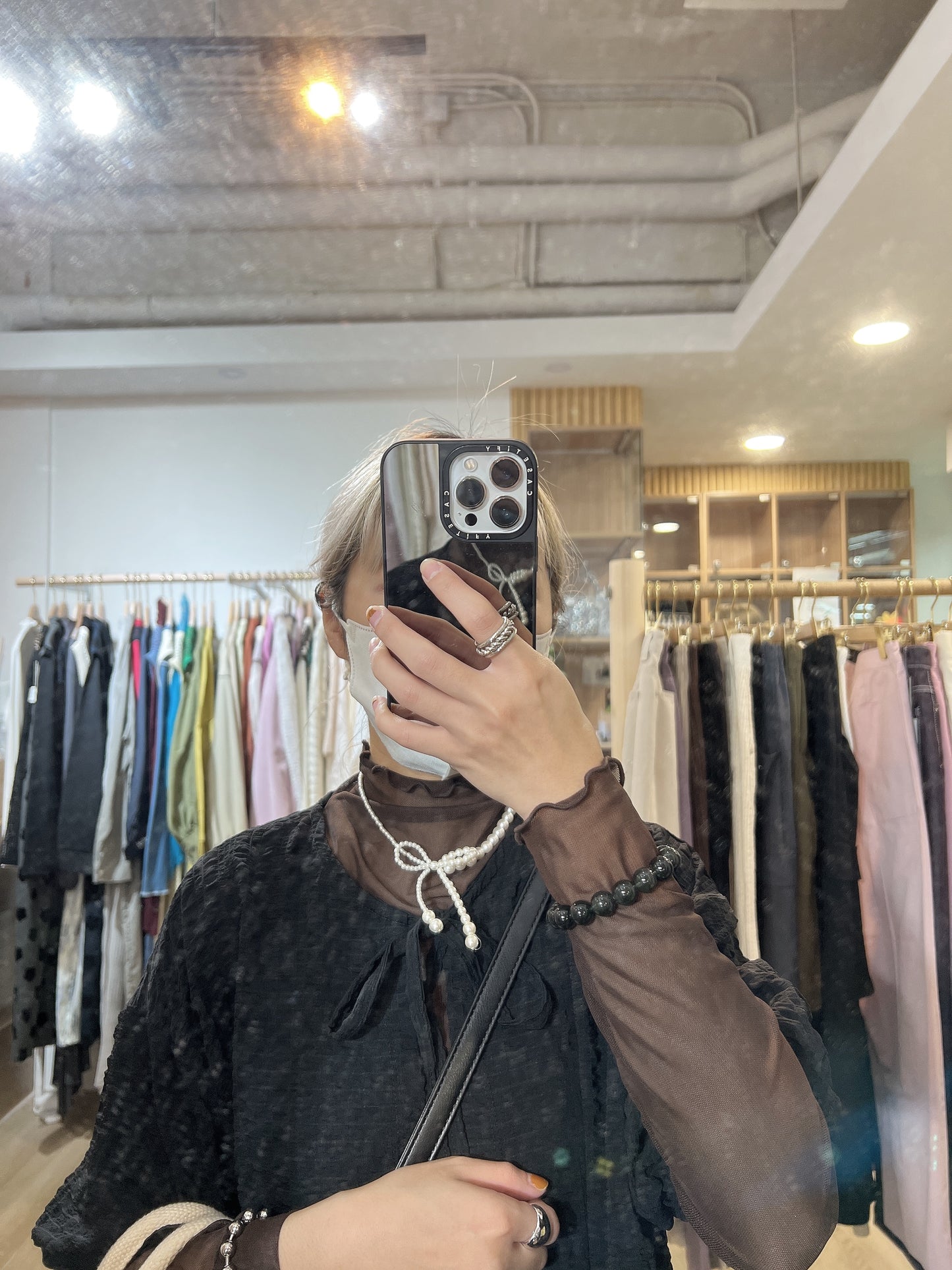 氣質珠珠蝴蝶結頸鏈