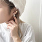 質感珍珠拼銀珠耳環