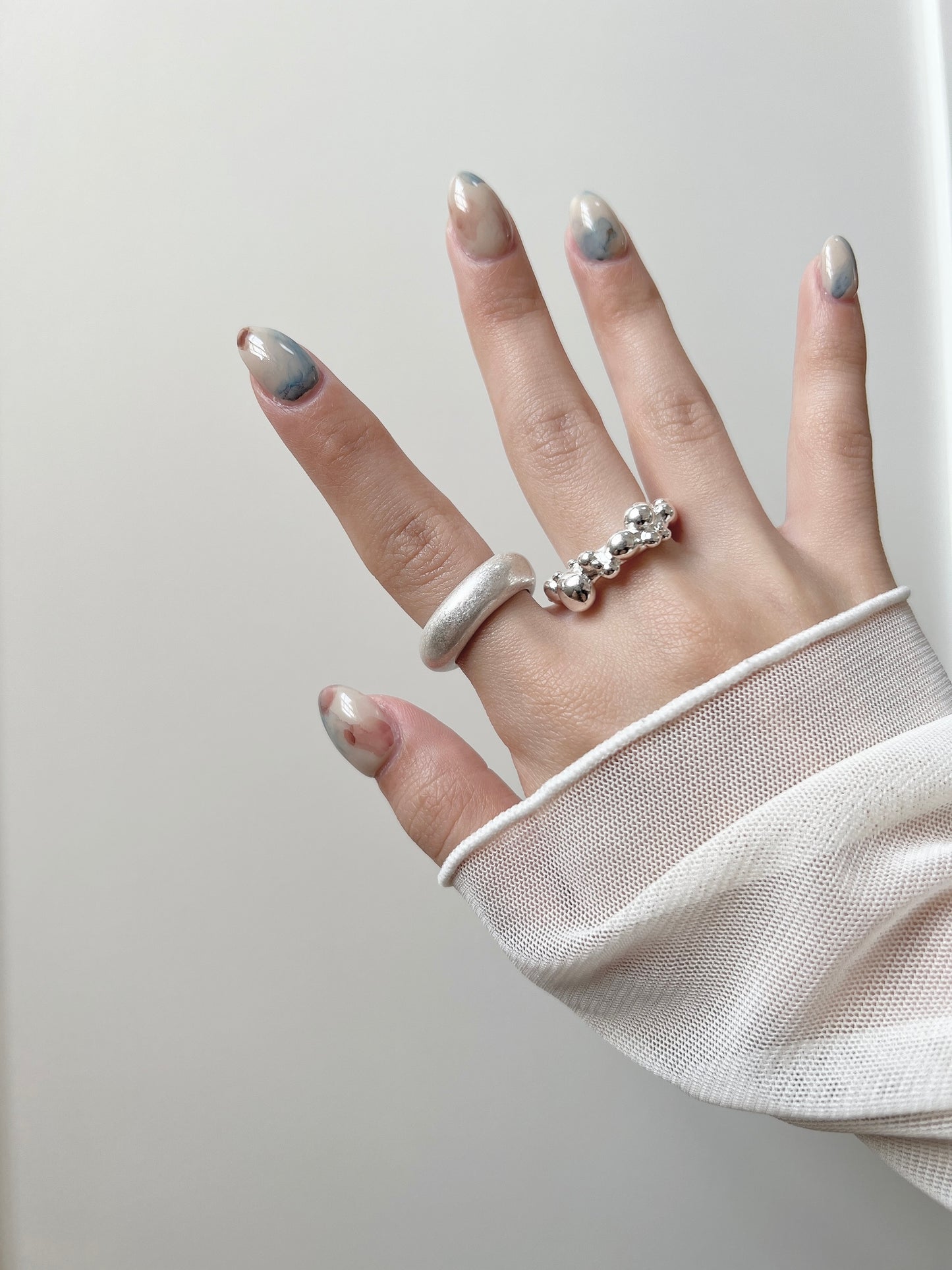 霧面大小點點RING