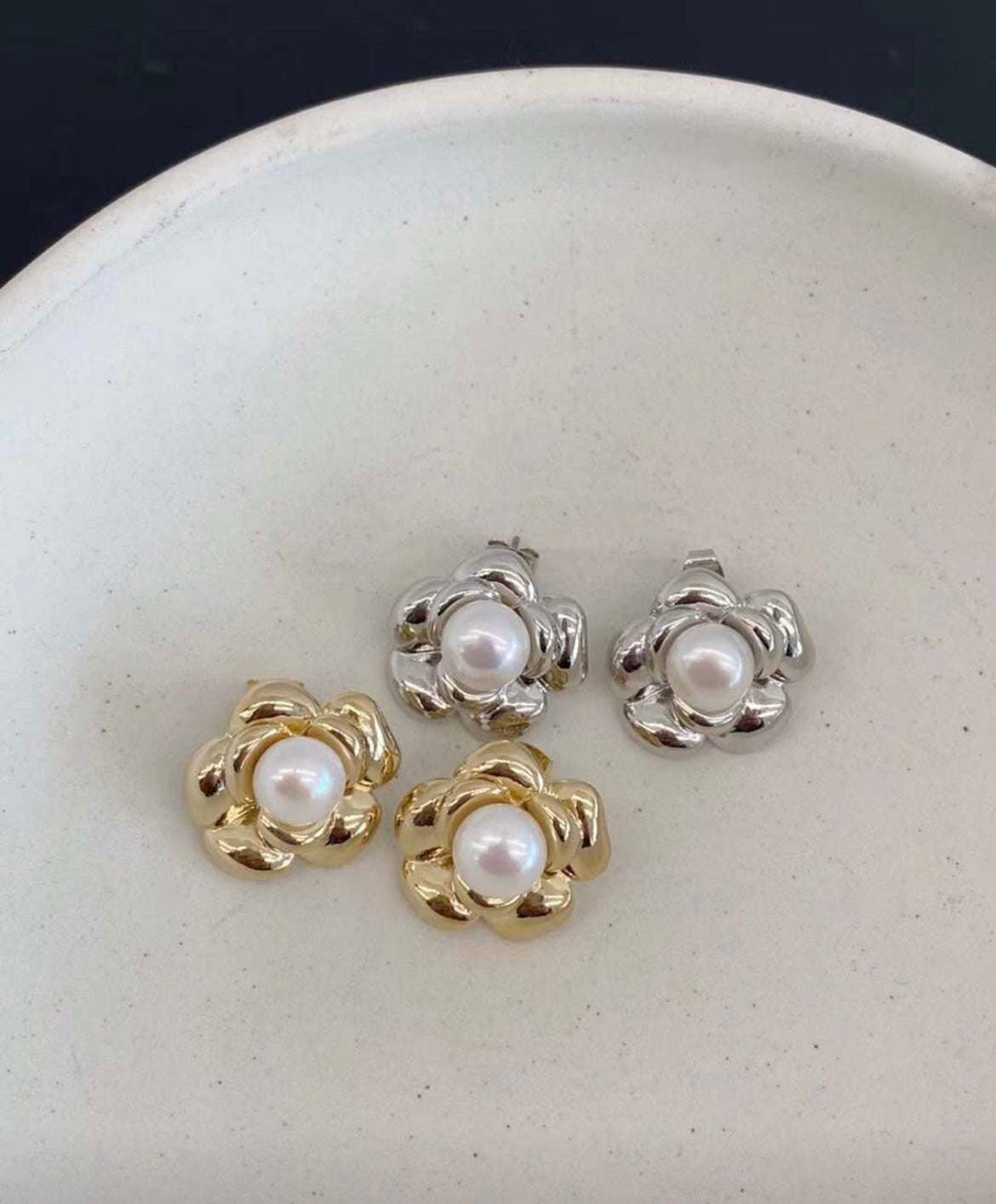 特別花花珍珠耳環