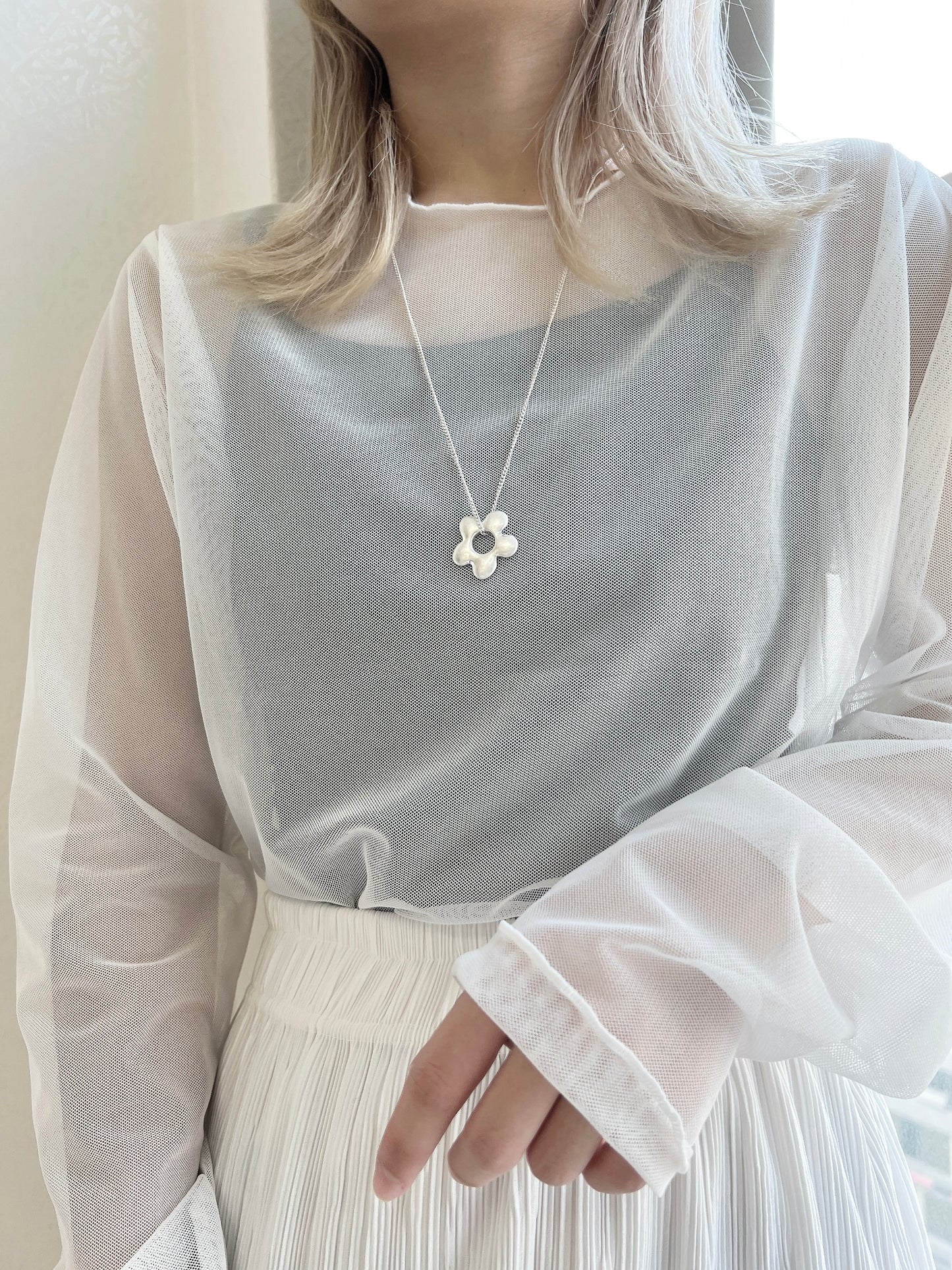 🌸霧面花花長頸鏈