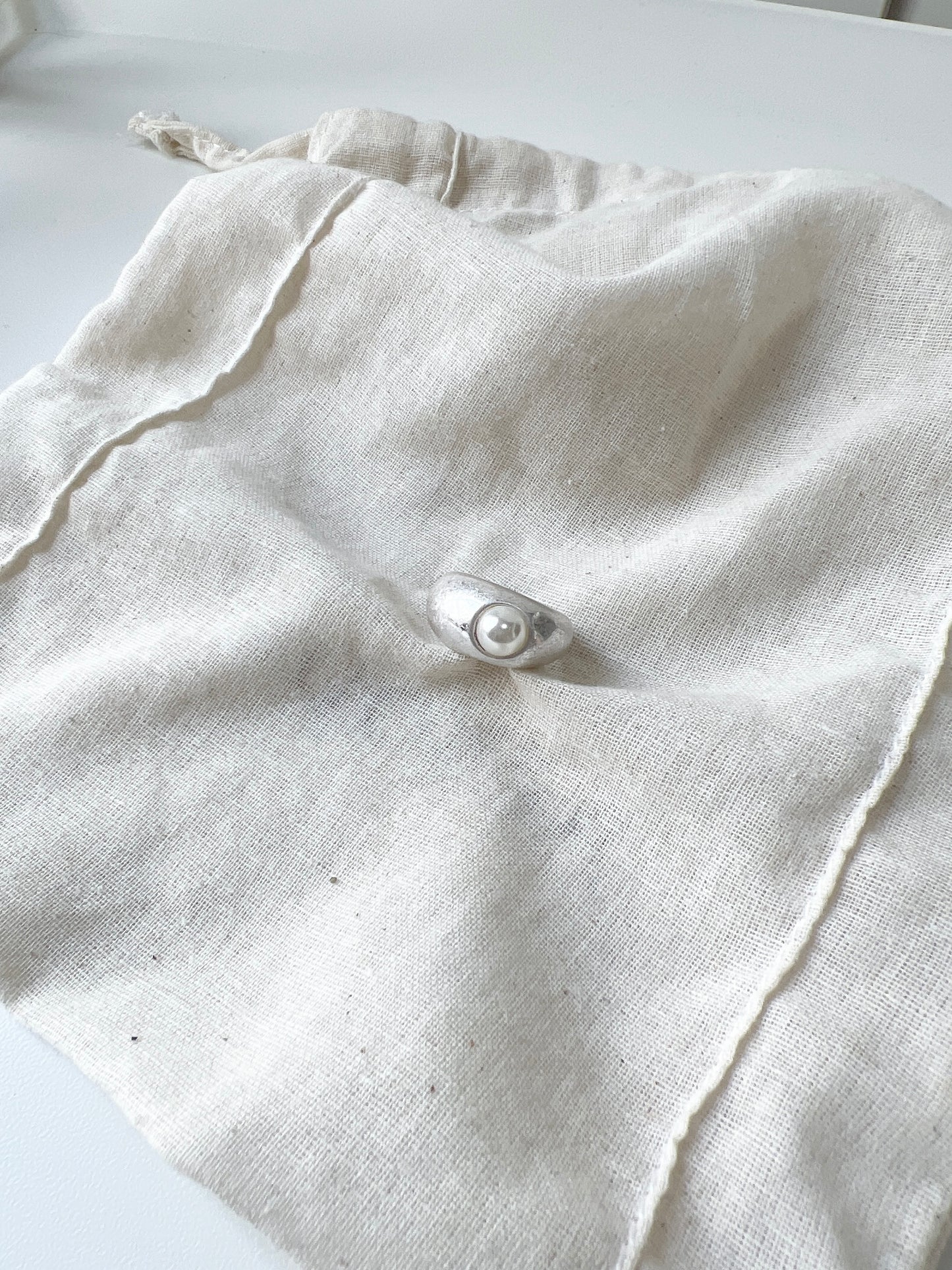 氣質珍珠粗戒指