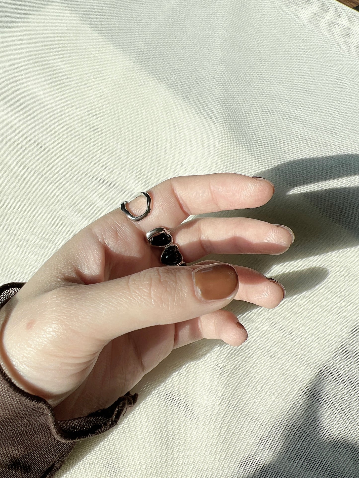 彎曲線條雙層RING