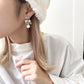 推！珍珠拼透明珠搖搖耳環