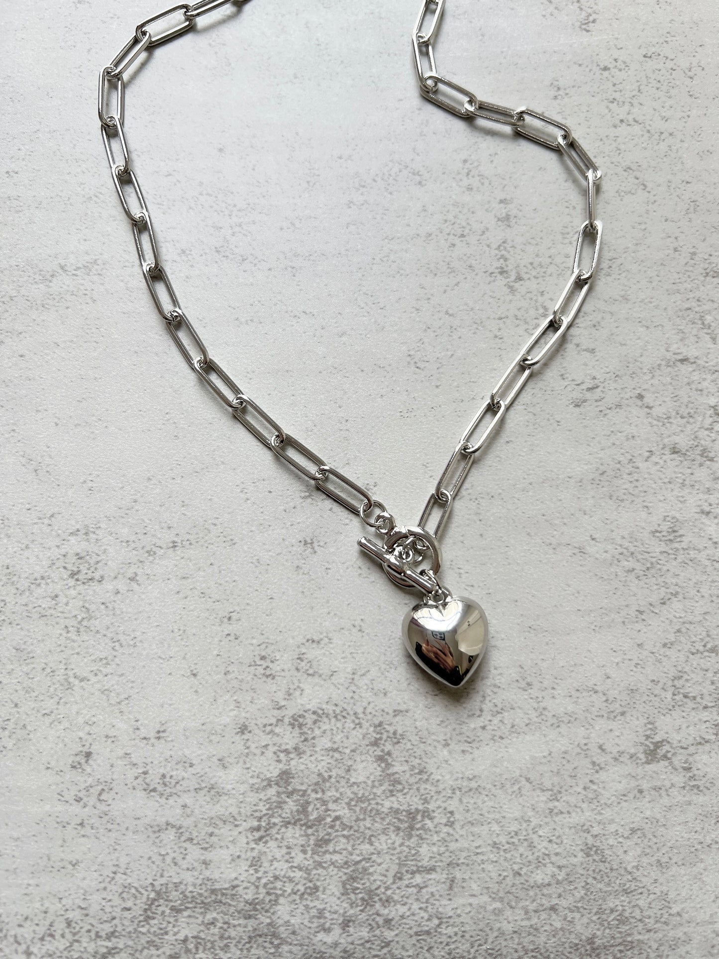 圓扣心心頸鏈