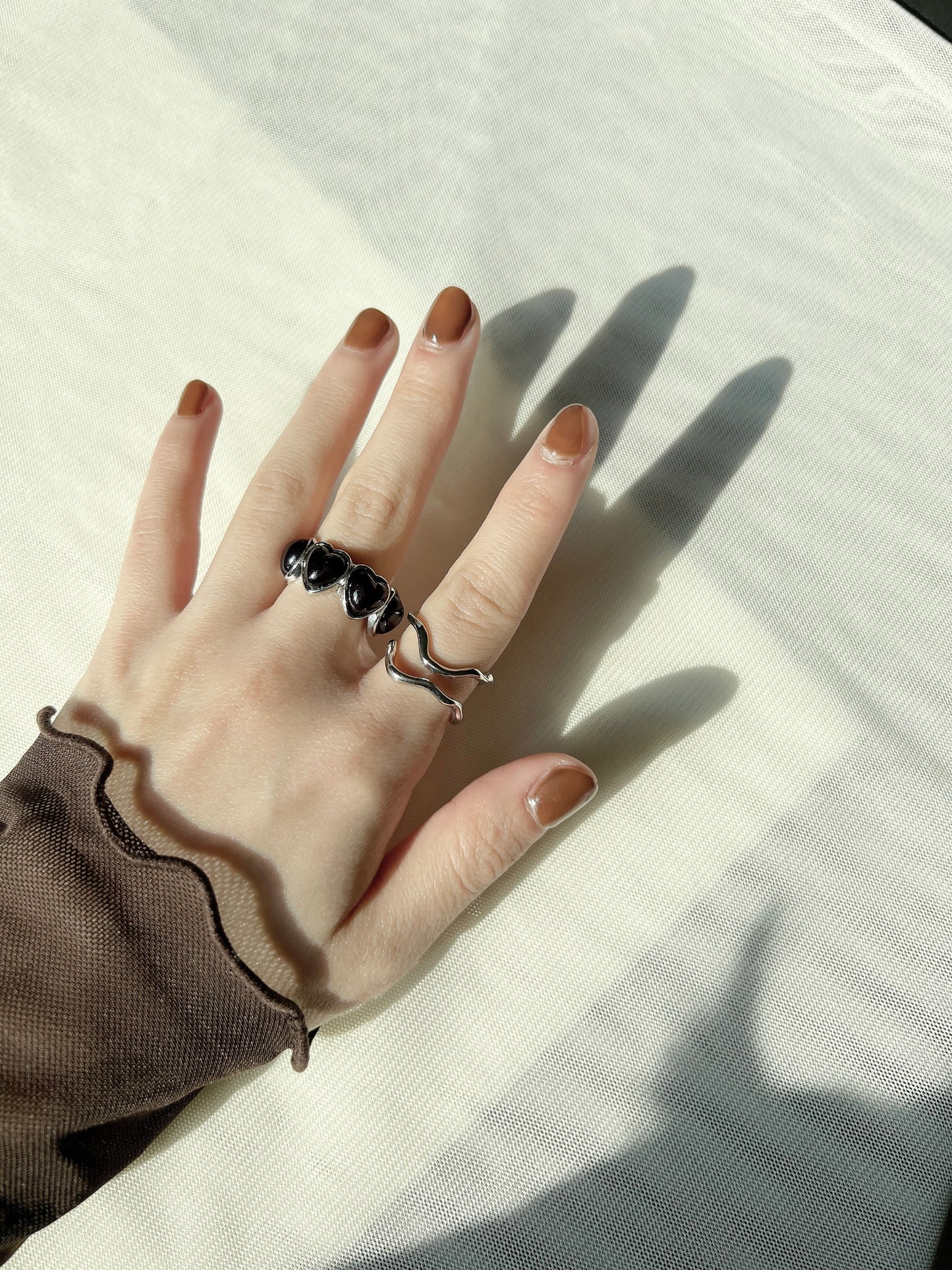 彎曲線條雙層RING