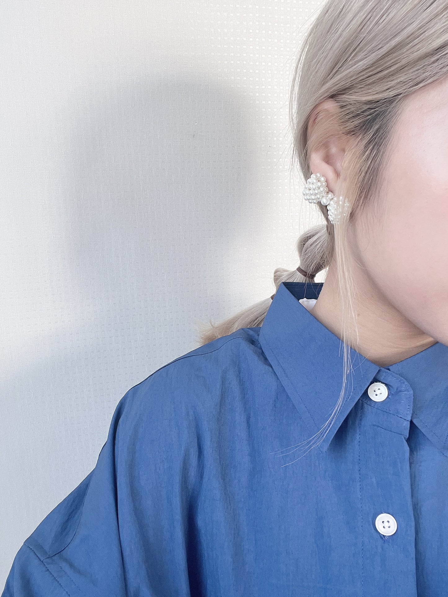 QQ珍珠蝴蝶結耳環