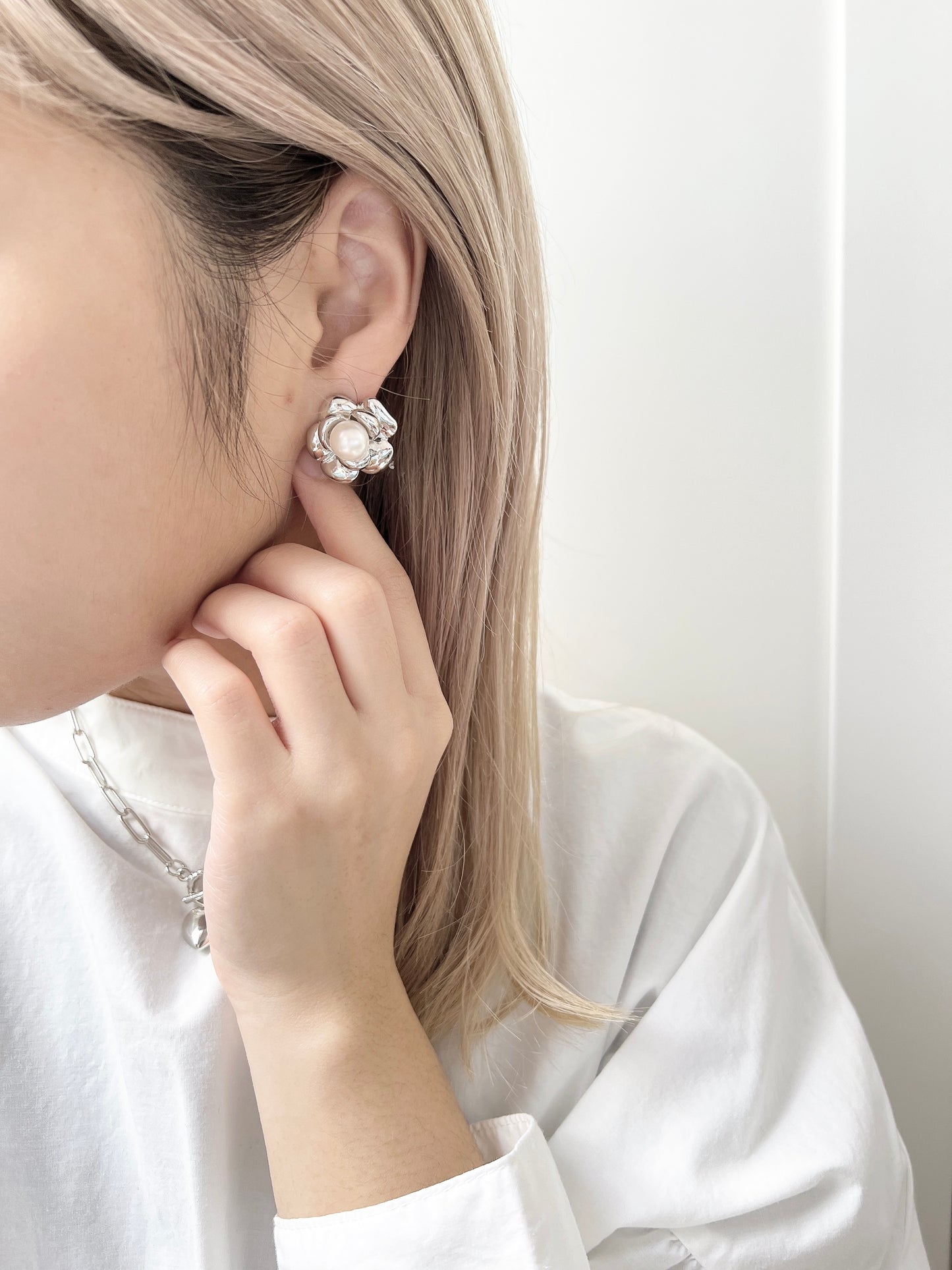 特別花花珍珠耳環